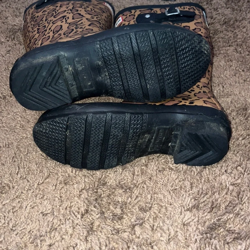 HUNTER unisex-child Original Leopard Boots Sz 2